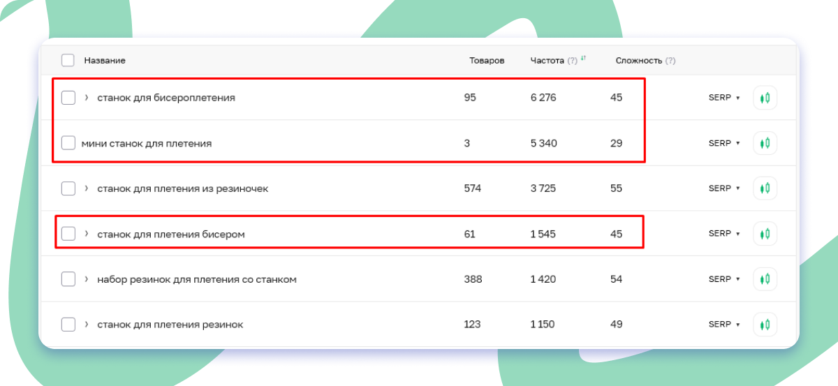 Сложность ключа станок для бисероплетения
